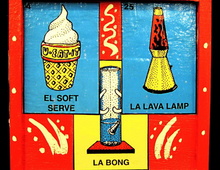 Набор хиппи - бонг, лава лампа и мороженое